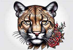 puma stalking tattoo idea