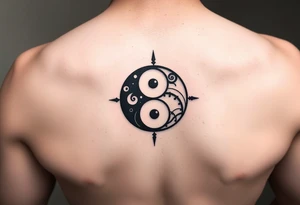 Yin yang with the 4 elements tattoo idea