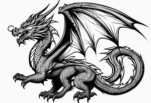 dragon winged tattoo idea