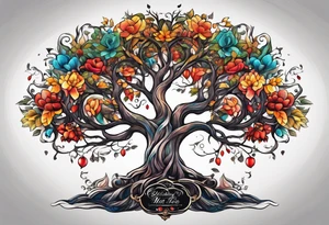 Family tree with mom and dad family tree tattoo idea