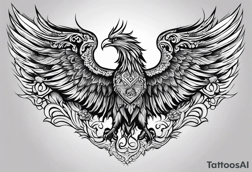 Phoenix mexican style tattoo idea