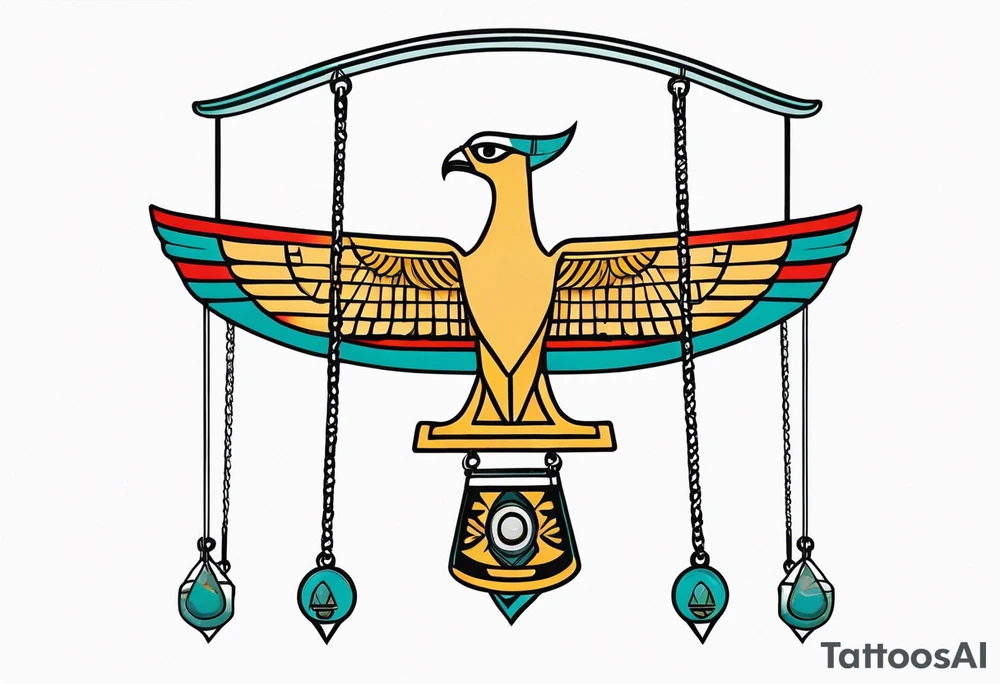 egyptian ank cross and the swings with eyes inside. tattoo idea