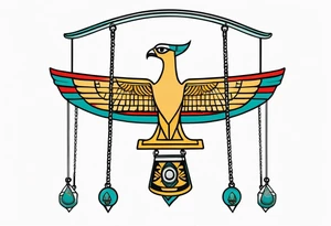 egyptian ank cross and the swings with eyes inside. tattoo idea