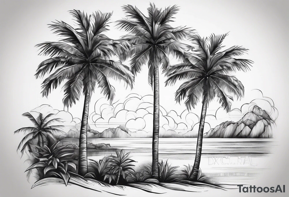 Palm trees, $ tattoo idea