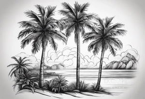 Palm trees, $ tattoo idea