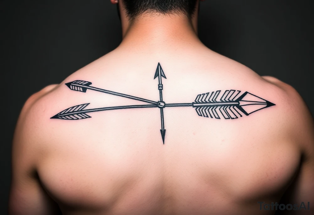 Arrow addiction fighting through obstacles tattoo idea