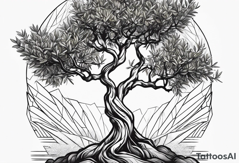 Olive tree tattoo idea