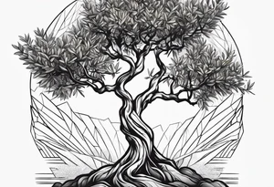 Olive tree tattoo idea