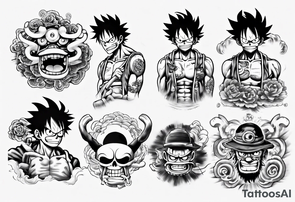 Luffy gear 5 tattoo idea
