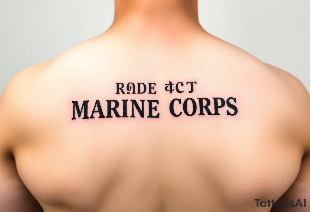 Republic of Korea
                Marine Corps
lettering tattoo idea