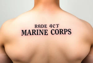 Republic of Korea
                Marine Corps
lettering tattoo idea