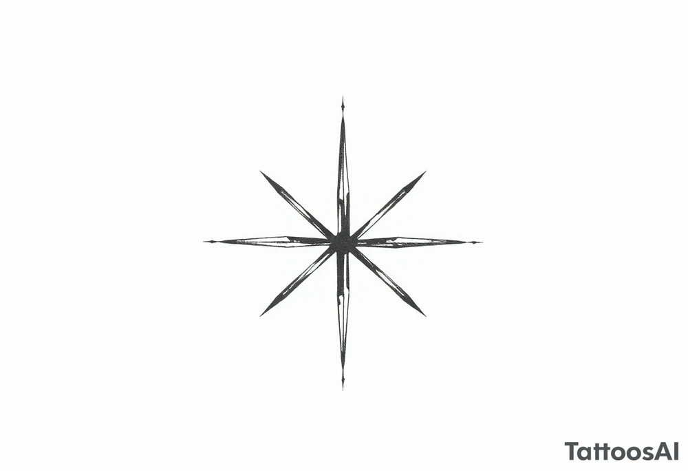 Thick straight asterisk symbol tattoo idea