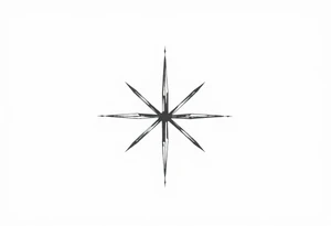 Thick straight asterisk symbol tattoo idea
