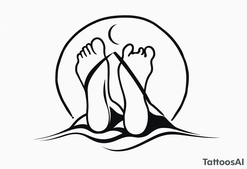 Keep your feet in the ground symbol tattoo idea