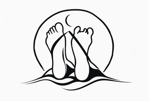 Keep your feet in the ground symbol tattoo idea