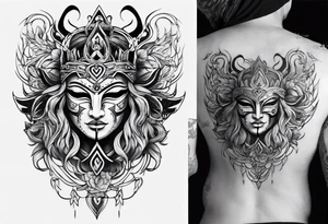 god mask nordic tattoo idea