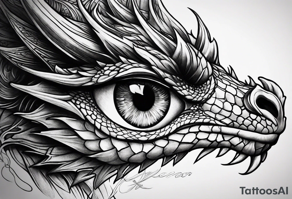 Dragon eye tattoo idea