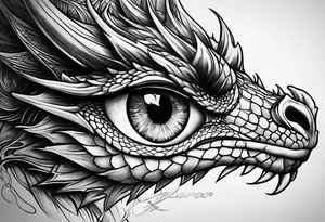 Dragon eye tattoo idea