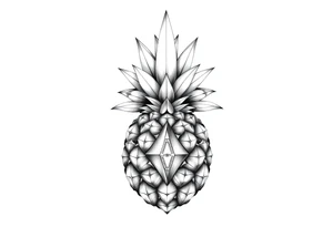 Pineapple Pubic crown
 diamond vagina and anus tattoo idea
