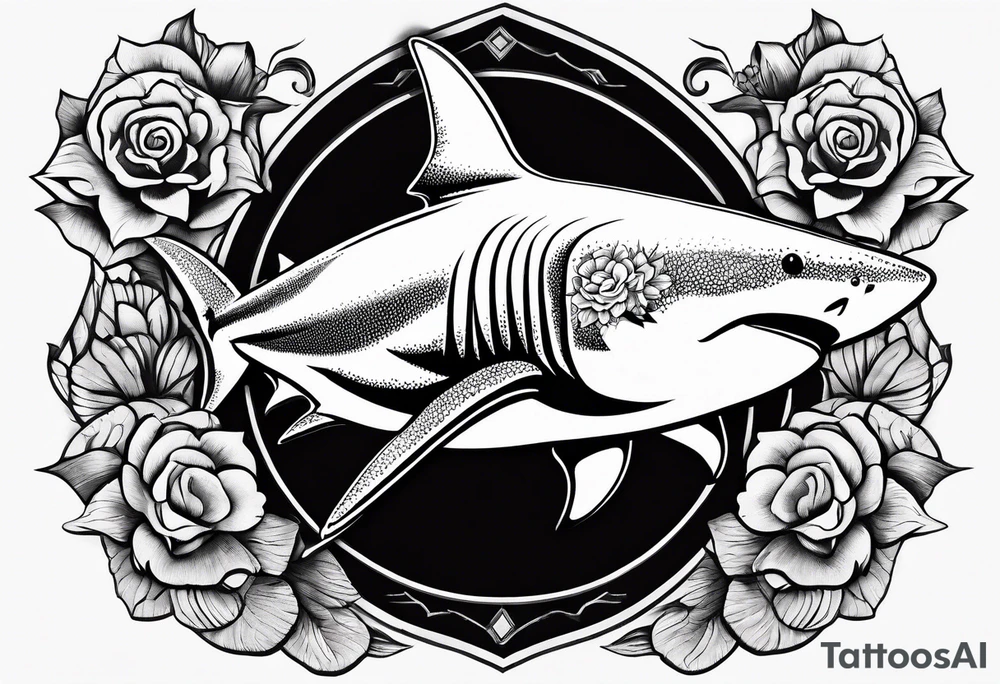 shark head tattoo idea