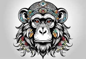 zodiac monkey with full body tattoo idea