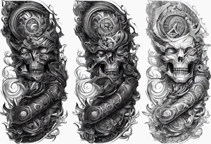 biomechanical arm sleeve tattoo idea
