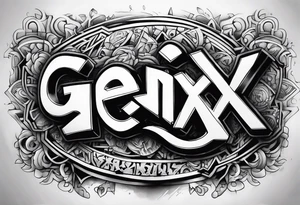 street art graffiti with the words "GenX OG" tattoo idea