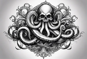 gothic tentacles tattoo idea