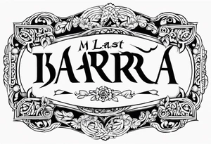 My last name IBARRA in old English with some Chicano designs around it tattoo idea