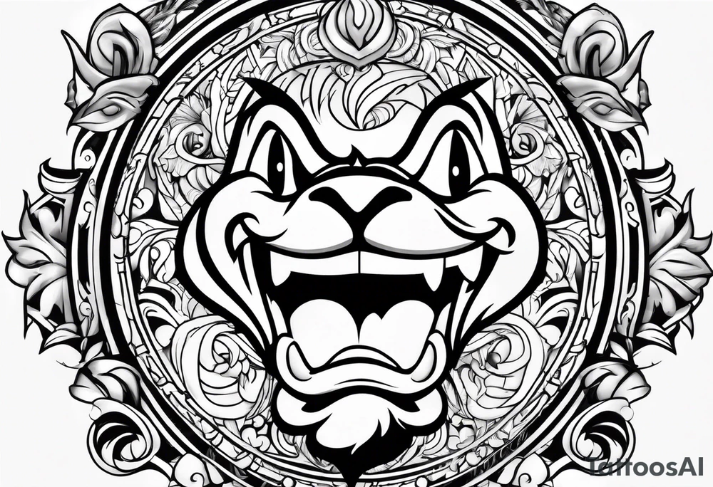 The looney tunes character taz tattoo idea