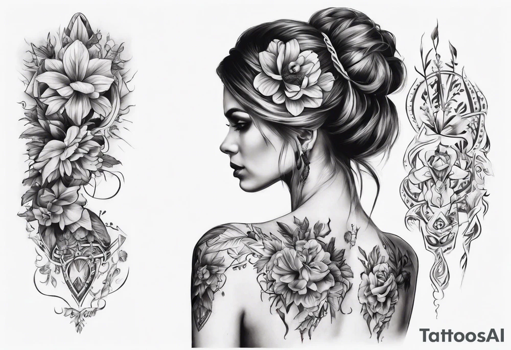Beautiful Ukrainian Woman Back Tattoo tattoo idea