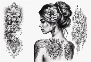 Beautiful Ukrainian Woman Back Tattoo tattoo idea