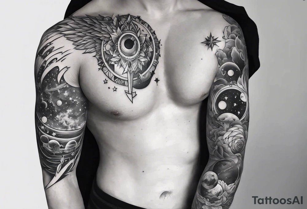 outer space tattoo idea