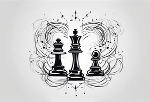 chess brain quantum physics tattoo idea