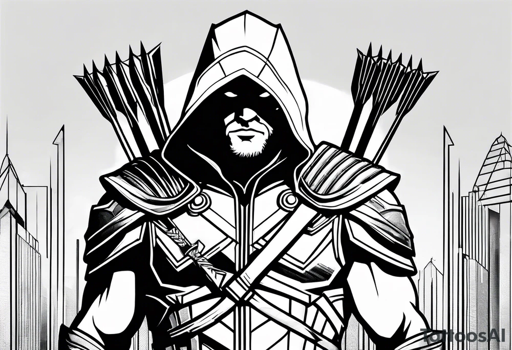 Green arrow tv show artwork tattoo idea