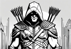 Green arrow tv show artwork tattoo idea