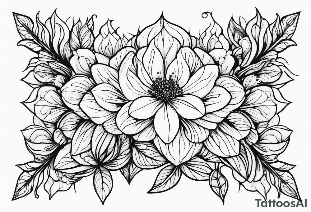 ramo de flor cerejera na canela tattoo idea