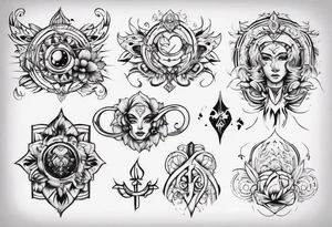 A design that incorporates the name Imara and symbolizes family tattoo idea