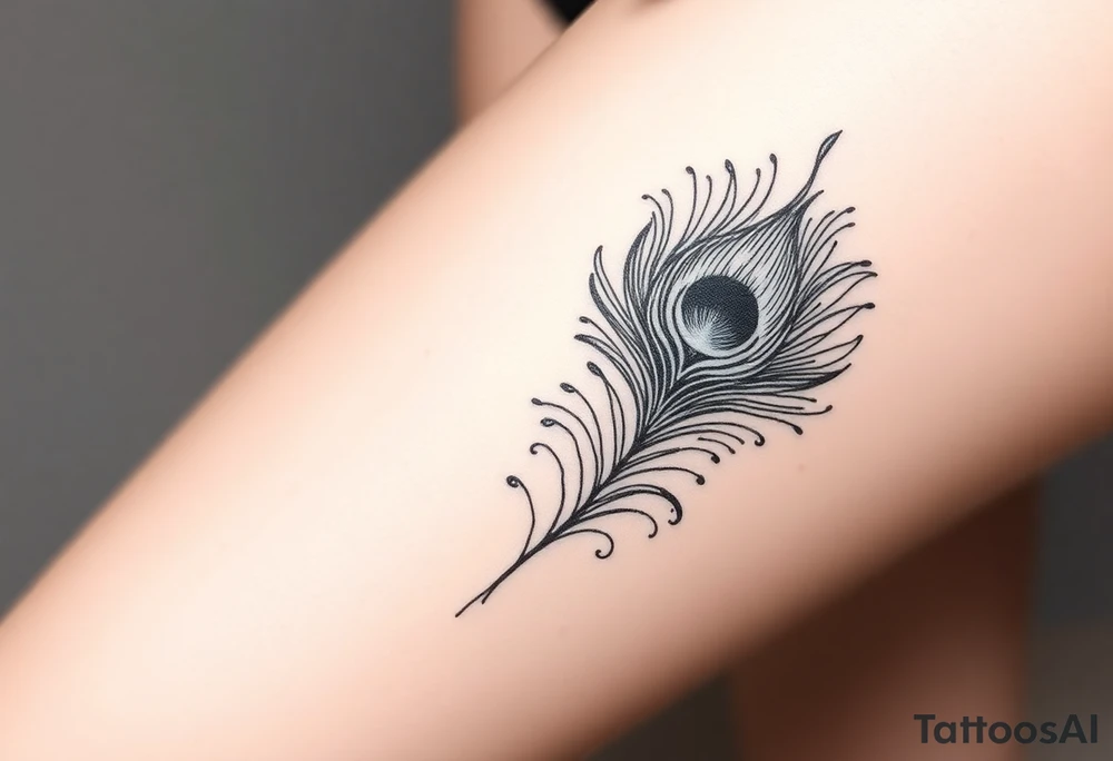 Peacock feather tattoo idea