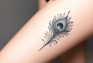 Peacock feather tattoo idea