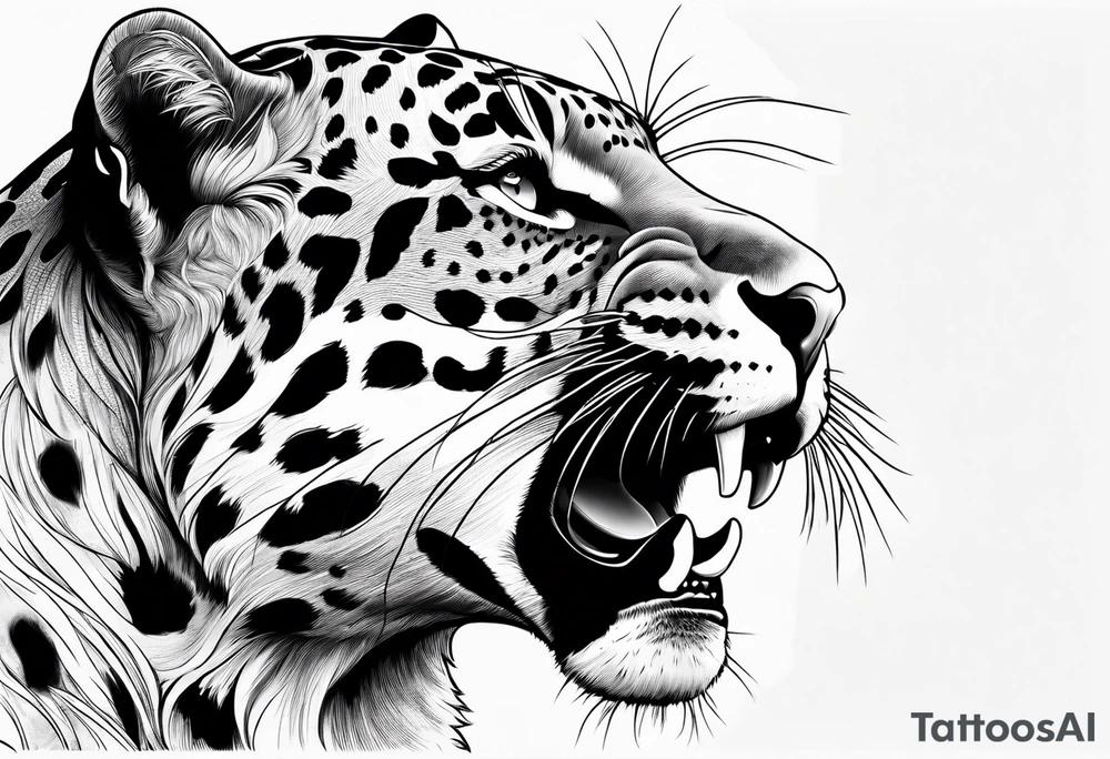 Jaguar head tattoo idea