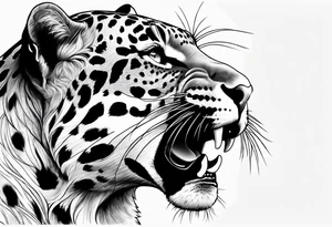 Jaguar head tattoo idea