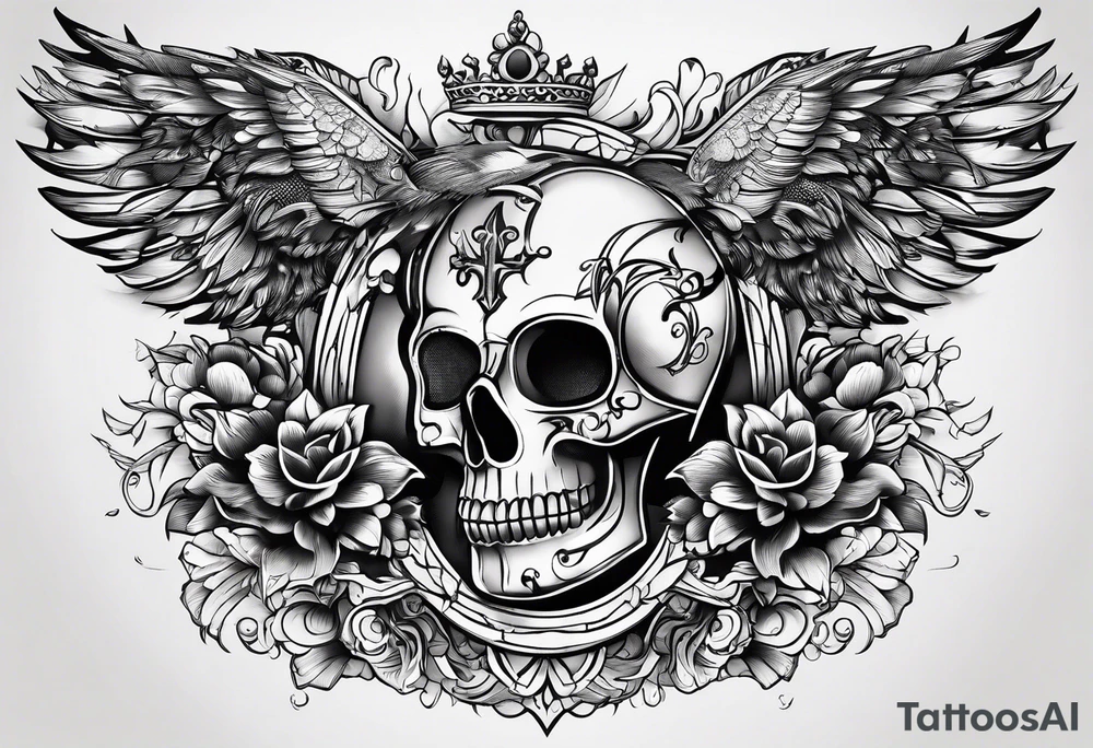 small written quote with machine letter type tattoo idea