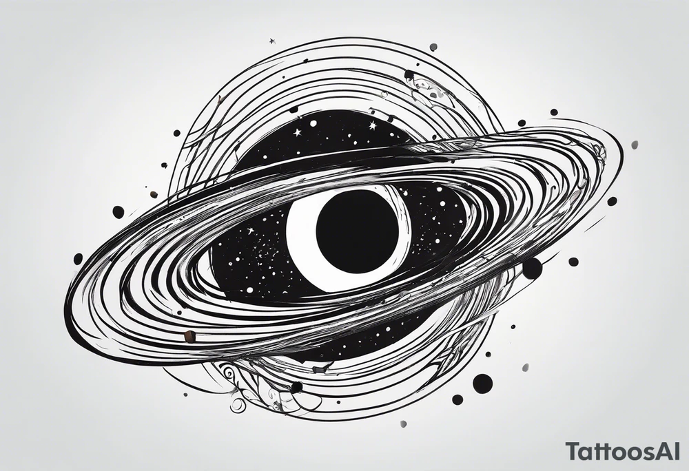 Black hole swallowing earth tattoo idea