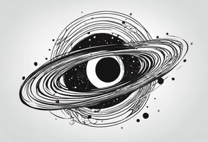 Black hole swallowing earth tattoo idea