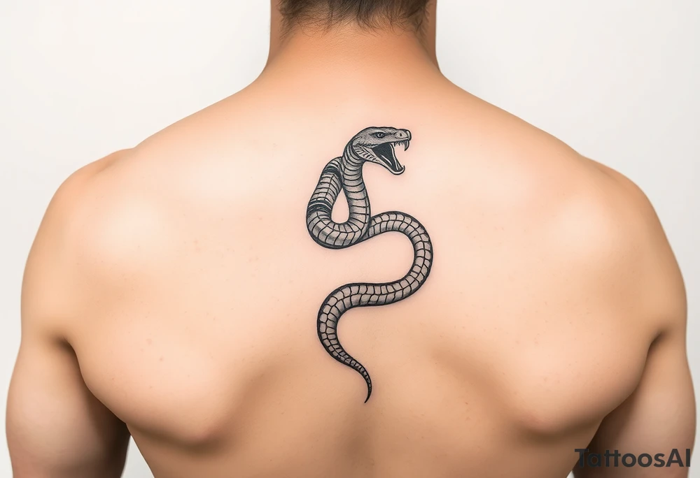 Vertical snake tattoo on arm tattoo idea