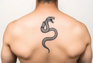 Vertical snake tattoo on arm tattoo idea