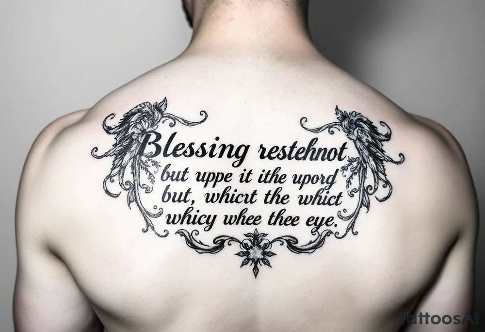 Blessing resteth not but upon that which is hidden from the eye tattoo idea