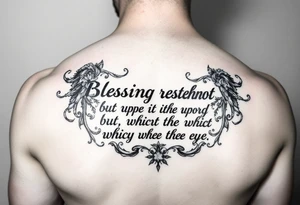Blessing resteth not but upon that which is hidden from the eye tattoo idea