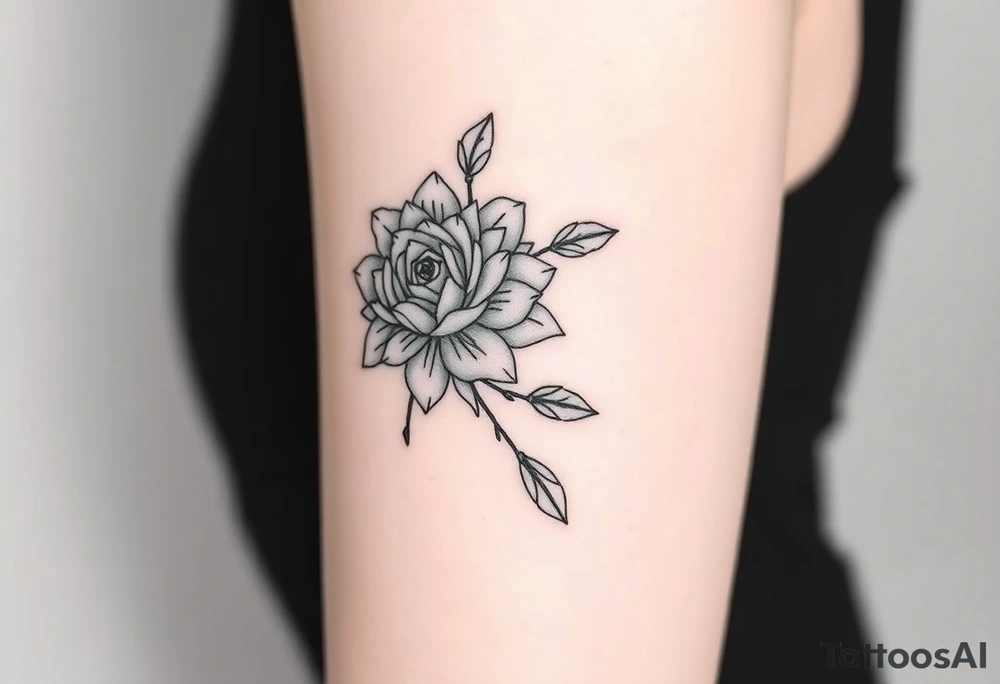rose and chrysanthemum tattoo idea